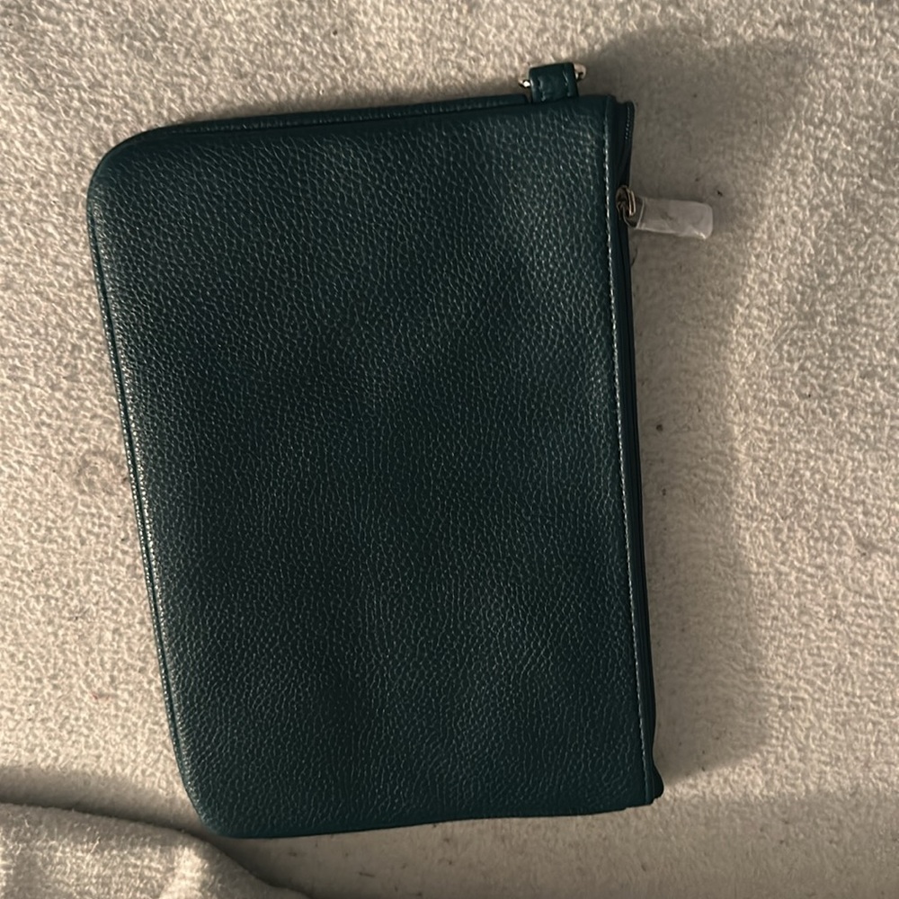 Thirty One rubie mini peacock pebble zip case